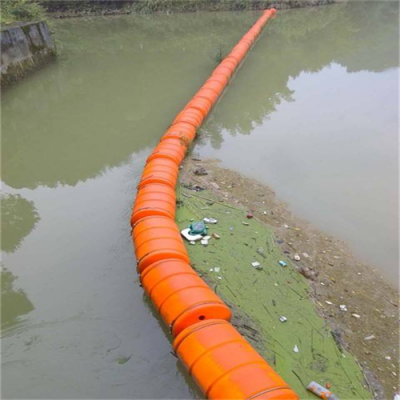 河道蓝藻拦污浮筒 内地水电站拦隔浮漂 塑料围蔽浮排