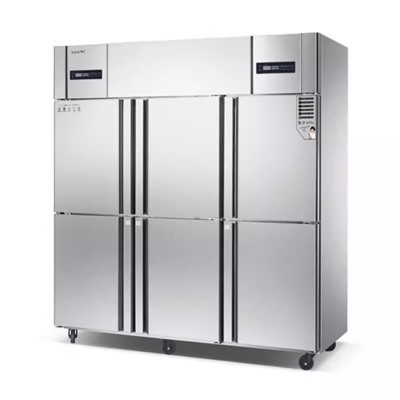 美厨六门冰箱BR6双温冷冻冷藏柜直冷商用大容量厨房冷柜